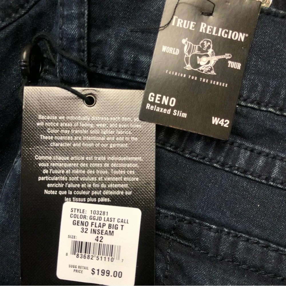 True Religion Geno Flap Big T Relaxed Slim in Last Call ~ Size 42